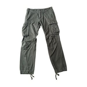 MNML Cargo Pants Mens Size 32 Olive Green Pockets Utility Streetwear Adjustable
